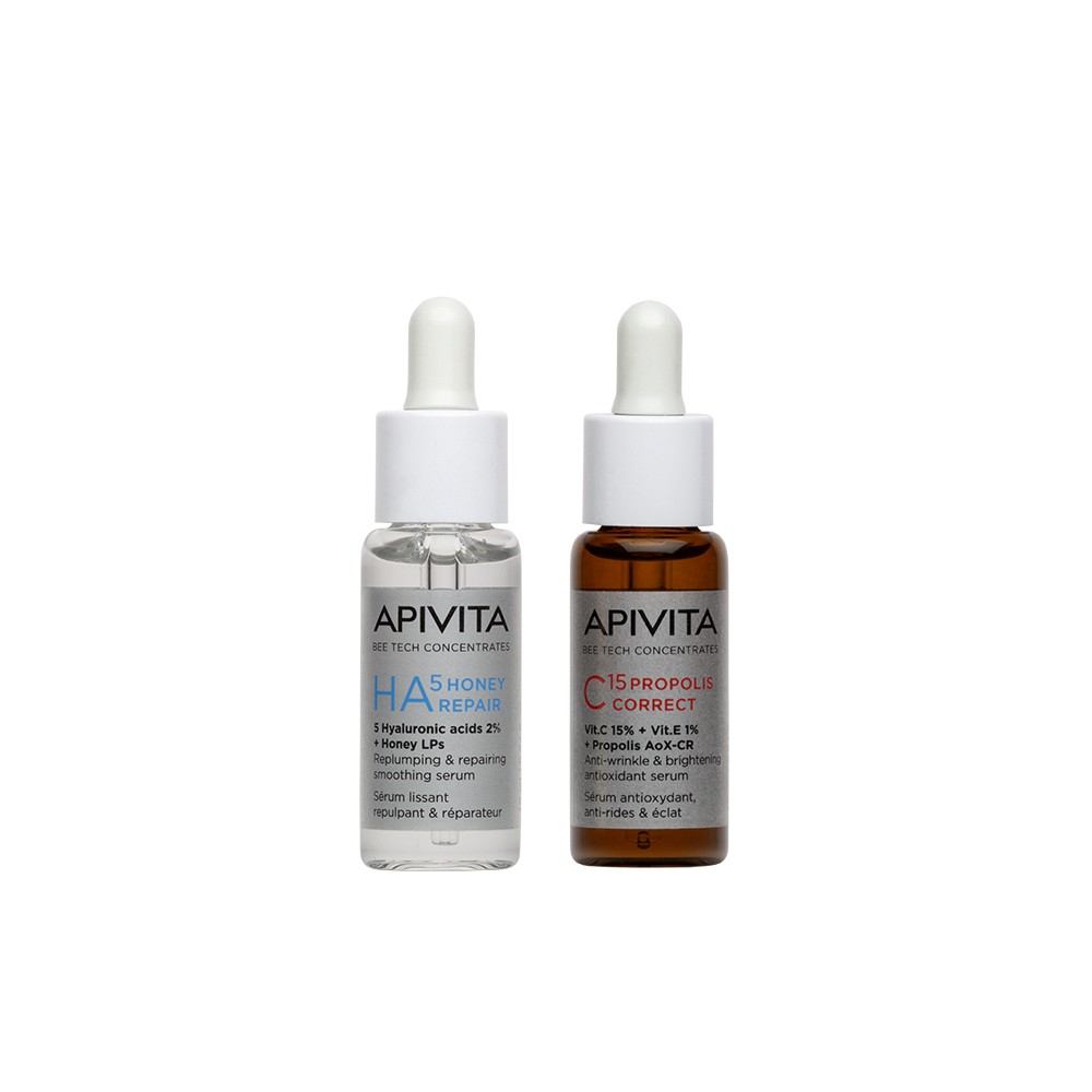 Με κάθε αγορά Bee Tech Concentrates C15 Propolis Correct Serum ή Bee Tech Concentrates HA5 Honey Repair Serum,  Δώρο C15 Propolis Correct Serum 10ml ή  HA5 Honey Repair Serum 10ml
